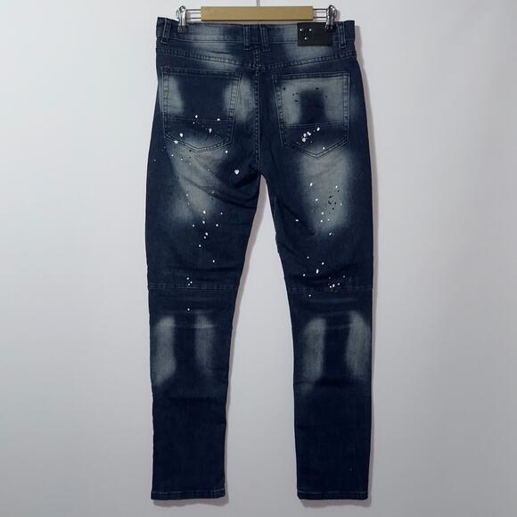 Demolition distressed blue jeans waist size 32 - Picture 2 of 7